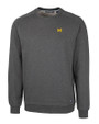 Michigan Wolverines Cutter & Buck Saturday Cotton Blend Mens Crew Neck Sweatshirt Charcoal Heather Mannequin