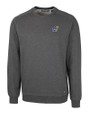 Kansas Jayhawks Cutter & Buck Saturday Cotton Blend Mens Crew Neck Sweatshirt Charcoal Heather Mannequin