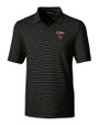 Louisville Cardinals Cutter & Buck Forge Pencil Stripe Stretch Mens Polo Black Mannequin