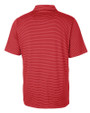 Kansas Jayhawks Cutter & Buck Forge Pencil Stripe Stretch Mens Polo Red Mannequin Back