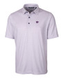 Kansas State Wildcats Cutter & Buck Pike Double Dot Print Stretch Mens Big and Tall Polo College Purple Mannequin