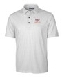 Virginia Tech Hokies Cutter & Buck Pike Double Dot Print Stretch Mens Big and Tall Polo Charcoal Mannequin