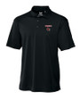 Louisville Cardinals Cutter & Buck CB Drytec Genre Textured Solid Mens Big and Tall Polo Black Mannequin
