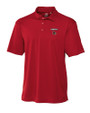 Louisville Cardinals Cutter & Buck CB Drytec Genre Textured Solid Mens Big and Tall Polo Cardinal Red Mannequin