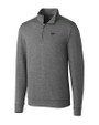 Kansas State Wildcats Cutter & Buck Shoreline Heathered Quarter Zip Mens Big and Tall Pullover Charcoal Heather Mannequin