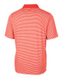 Illinois Fighting Illini Cutter & Buck Forge Tonal Stripe Stretch Mens Big and Tall Polo College Orange Mannequin Back