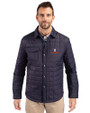 Illinois Fighting Illini Cutter & Buck Rainier PrimaLoft® Mens Eco Insulated Quilted Shirt Jacket Dark Navy Front