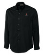 Harvard Crimson Cutter & Buck Epic Easy Care Fine Twill Mens Big and Tall Dress Shirt Black Mannequin