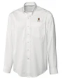 Harvard Crimson Cutter & Buck Epic Easy Care Fine Twill Mens Big and Tall Dress Shirt White Mannequin