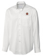 Maryland Terrapins Cutter & Buck Epic Easy Care Fine Twill Mens Big and Tall Dress Shirt White Mannequin
