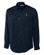 Illinois Fighting Illini Cutter & Buck Epic Easy Care Fine Twill Mens Big and Tall Dress Shirt Navy Blue Mannequin