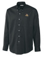 LSU Tigers Cutter & Buck Epic Easy Care Nailshead Mens Big and Tall Long Sleeve Dress Shirt Black Mannequin