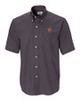 Maryland Terrapins Cutter & Buck Epic Easy Care Nailshead Mens Big and Tall Short Sleeve Dress Shirt Black Mannequin