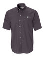 Kansas State Wildcats Cutter & Buck Epic Easy Care Nailshead Mens Big and Tall Short Sleeve Dress Shirt Black Mannequin