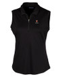 Harvard Crimson Cutter & Buck Forge Stretch Womens Sleeveless Polo Black Mannequin
