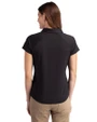 Idaho Vandals Cutter & Buck Forge Stretch Womens Short Sleeve Polo Black Back