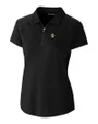 Idaho Vandals Cutter & Buck Forge Stretch Womens Short Sleeve Polo Black Mannequin