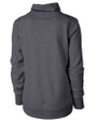 Illinois Fighting Illini Cutter & Buck Saturday Cotton Blend Womens Funnel Neck Sweatshirt Charcoal Heather Mannequin Back