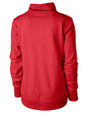 Maryland Terrapins Cutter & Buck Saturday Cotton Blend Womens Funnel Neck Sweatshirt Red Heather Mannequin Back