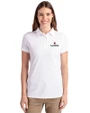 Illinois Fighting Illini Cutter & Buck Advantage Eco Tri-Blend Pique Womens Polo White Front