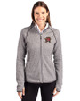 Maryland Terrapins Cutter & Buck Mainsail Full Zip Hooded Womens Jacket Polished Heather Front