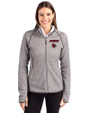 Louisville Cardinals Cutter & Buck Mainsail Full Zip Hooded Womens Jacket Polished Heather Front