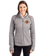 Iowa State Cyclones Cutter & Buck Mainsail Full Zip Hooded Womens Jacket Polished Heather Front