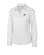 Kansas State Wildcats Cutter & Buck Epic Easy Care Fine Twill Womens Long Sleeve Dress Shirt White Mannequin