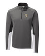 Marquette Golden Eagles Cutter & Buck Traverse Colorblock Stretch Quarter Zip Mens Pullover Elemental Grey Mannequin