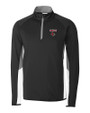 Louisville Cardinals Cutter & Buck Traverse Colorblock Stretch Quarter Zip Mens Pullover Black Mannequin