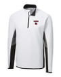 Louisville Cardinals Cutter & Buck Traverse Colorblock Stretch Quarter Zip Mens Pullover White Mannequin