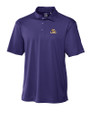 LSU Tigers Cutter & Buck Genre Textured Solid Mens Polo College Purple Mannequin