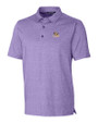 LSU Tigers Cutter & Buck Forge Heathered Stretch Mens Polo College Purple Heather Mannequin