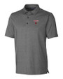 Louisville Cardinals Cutter & Buck Forge Heathered Stretch Mens Polo Charcoal Heather Mannequin