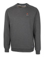 Harvard Crimson Cutter & Buck Saturday Cotton Blend Mens Crew Neck Sweatshirt Charcoal Heather Mannequin