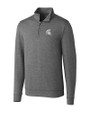 Michigan State Spartans Cutter & Buck Shoreline Heathered Quarter Zip Mens Pullover Charcoal Heather Mannequin