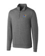 Kansas Jayhawks Cutter & Buck Shoreline Heathered Quarter Zip Mens Pullover Charcoal Heather Mannequin