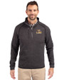 LSU Tigers Cutter & Buck Mainsail Sweater-Knit Mens Half Zip Pullover Jacket Charcoal Heather Front