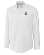 Michigan State Spartans Cutter & Buck Epic Easy Care Nailshead Mens Long Sleeve Dress Shirt White Mannequin