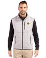 Idaho Vandals Cutter & Buck Rainier PrimaLoft® Mens Eco Insulated Full Zip Puffer Vest Polished Medium Gray Front