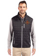 Iowa State Cyclones Cutter & Buck Rainier PrimaLoft® Mens Eco Insulated Full Zip Puffer Vest Black Front