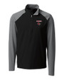 Louisville Cardinals Cutter & Buck Response Lightweight Hybrid Quarter Zip Mens Pullover Windbreaker Black Mannequin