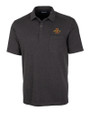 Iowa State Cyclones Cutter & Buck Advantage Tri-Blend Jersey Mens Pocket Polo Black Heather Mannequin