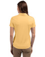 Idaho Vandals Cutter & Buck Prospect Eco Textured Stretch Recycled Womens Short Sleeve Polo Desert Back