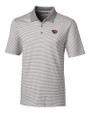 Oregon State Beavers Cutter & Buck Forge Tonal Stripe Stretch Mens Big and Tall Polo Polished Medium Gray Mannequin