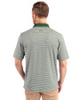 Notre Dame Fighting Irish Cutter & Buck Forge Tonal Stripe Stretch Mens Big and Tall Polo Hunter Green Back