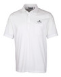 Notre Dame Fighting Irish Cutter & Buck Advantage Tri-Blend Jersey Mens Big and Tall Pocket Polo White Mannequin