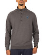 Villanova Wildcats Cutter & Buck Saturday Cotton Blend Mens Big and Tall  Mock Pullover Sweatshirt Charcoal Heather Front