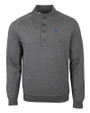 Villanova Wildcats Cutter & Buck Saturday Cotton Blend Mens Big and Tall  Mock Pullover Sweatshirt Charcoal Heather Mannequin