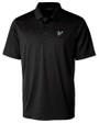 South Florida Bulls Cutter & Buck Prospect Epic Confidence Recycled Textured Stretch Mens Big & Tall Polo Black Mannequin
